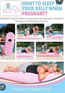 Pink Pregnancy Pillow Maternitypillow Airbed With Hole For Tummy