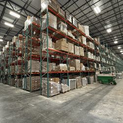 Used Industrial Pallet Racks Beams Uprights Wire Decks Shelving Forklifts Warehouse Equipment 