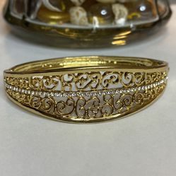 Gold Silver Color Bracelets For Women Luxury Cristal Hand, Original Gold 