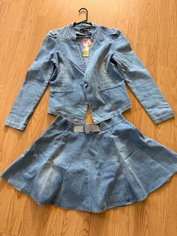 Denim jacket and skirt set (XL)