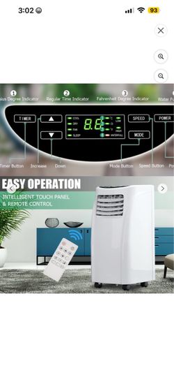 Costway Portable  Air Conditioner 5500 BTU (800 BTU ASHRAE)