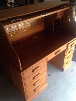 Real wood desk chair and side