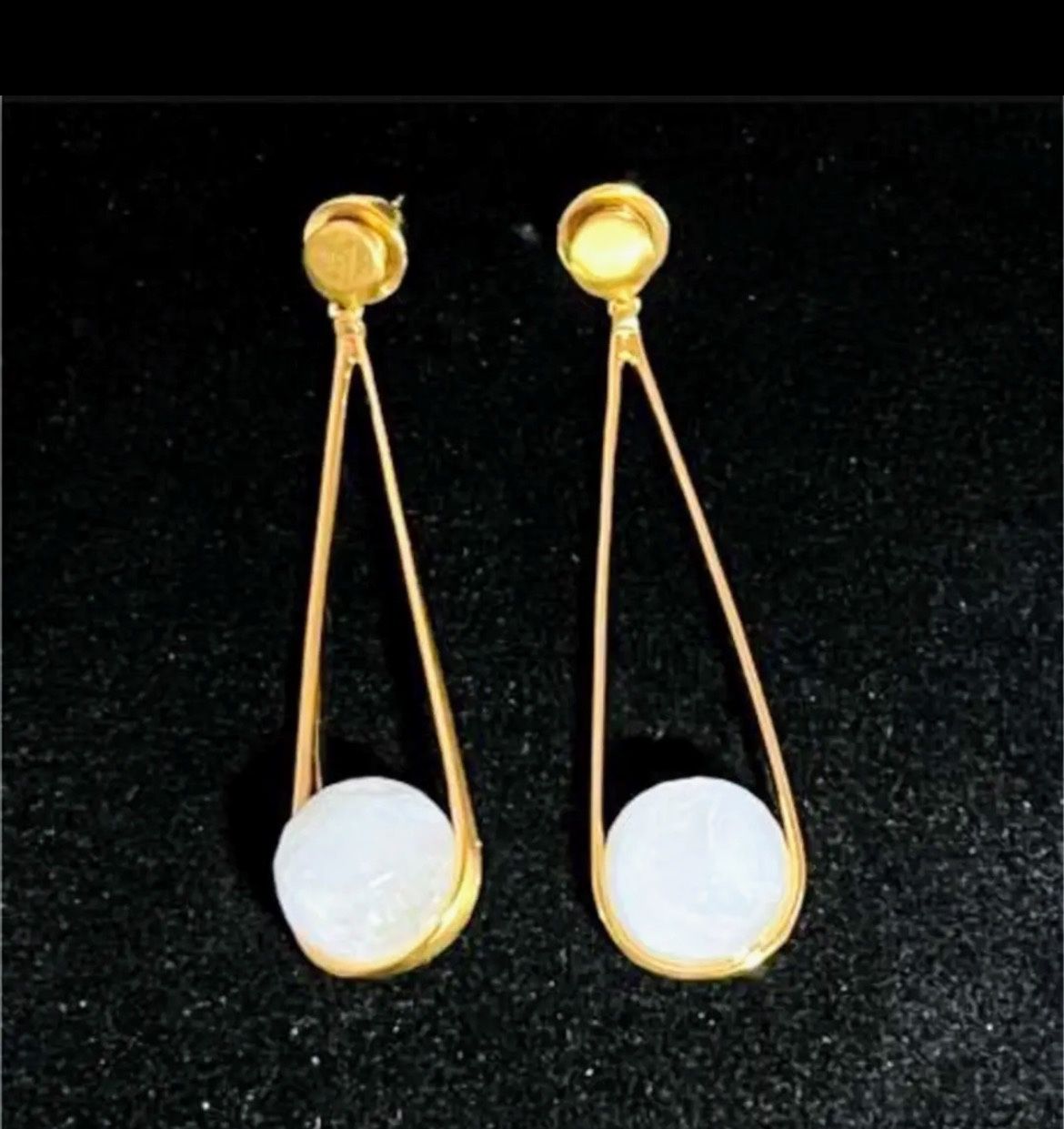 Dean Davidson Ipanema Earrings in Moonstone brass/22k Gold plated -