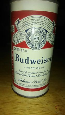 Budweiser empty steel beer can collectable