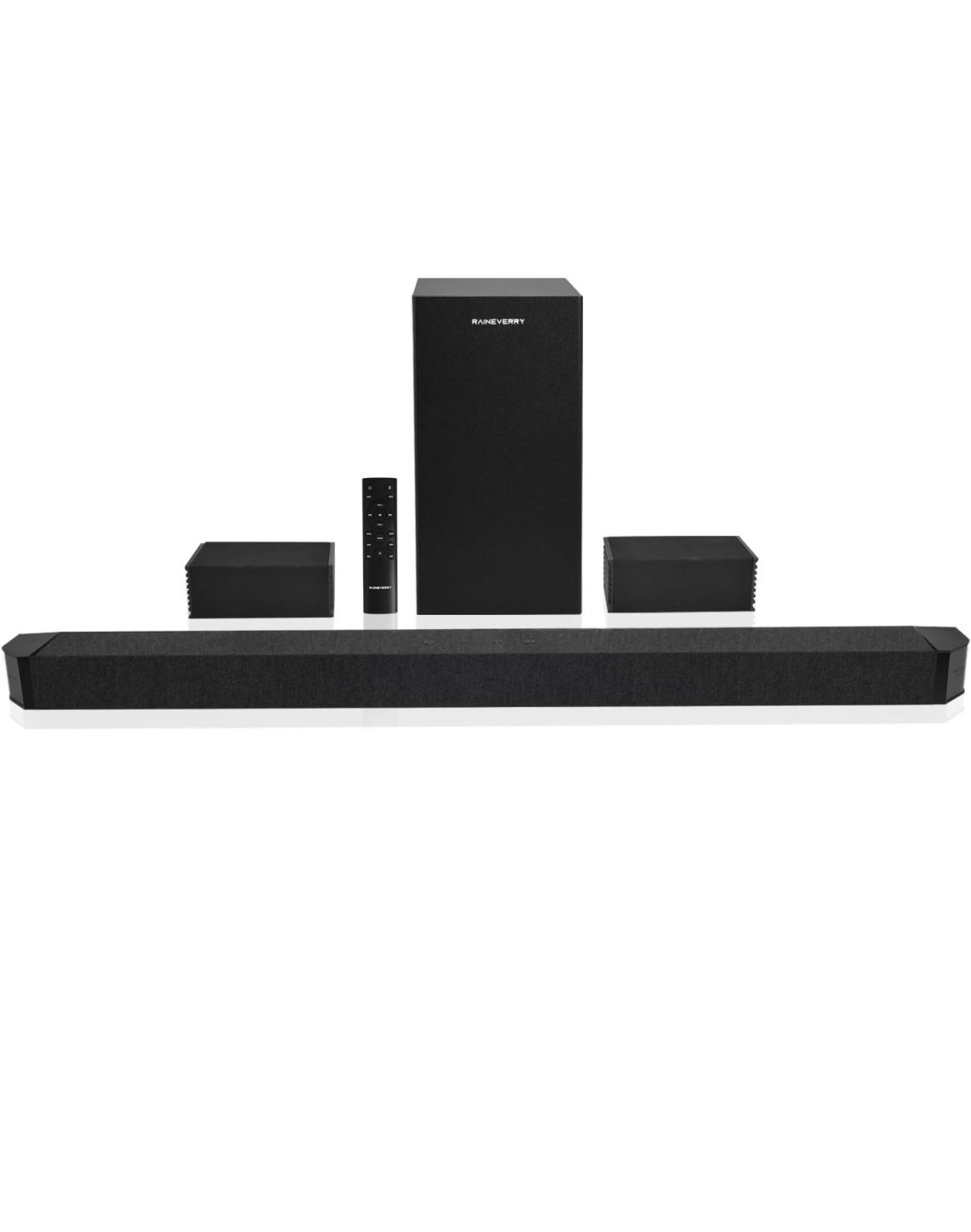 RAINEVERRY 5.1.2 Premium Sound Bar with Dolby Atmos, Surround Sound Bars for TV, Wireless Subwoofer，Home Theater Surround Sound System, Bluetooth 5.1,