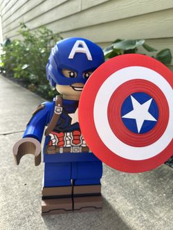 Giant LEGO Captain America