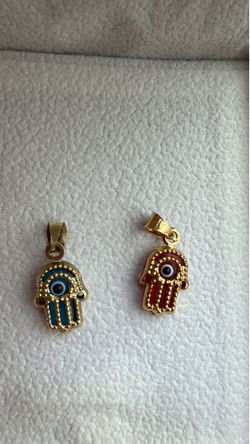 14K gold hamsa necklace charm ($70 each)