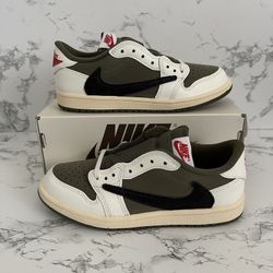 Air Jordan 1 Retro Low OG SP Travis Scott Medium Olive (PS) DO5442-200 Size 2Y