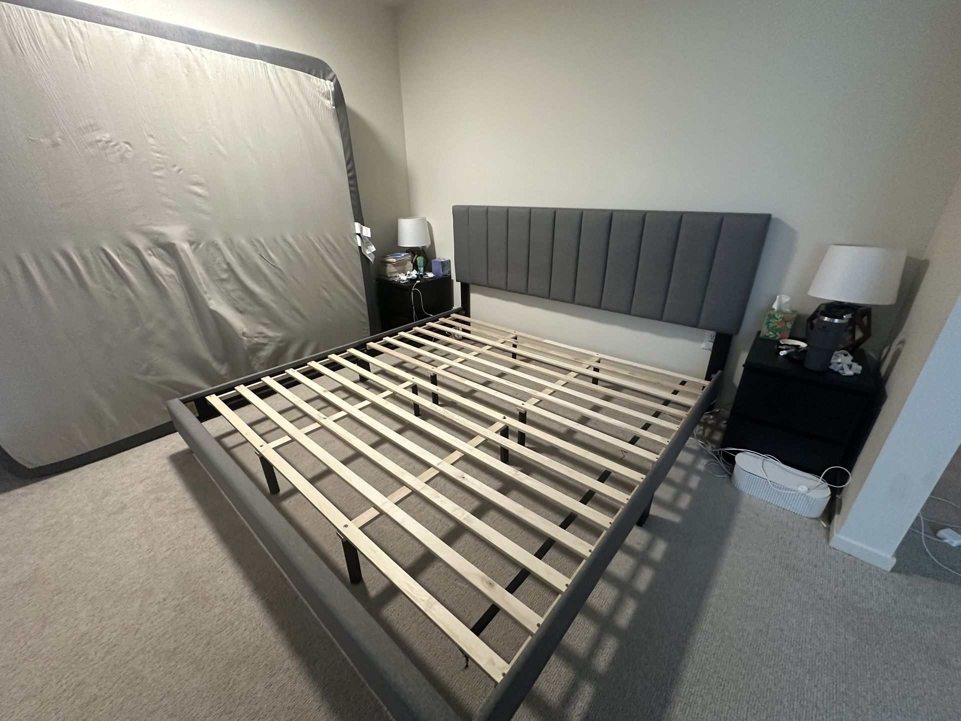 Upholstered King Bed Frame