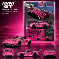 Mini GT Porsche 911 GT3 R #80 “Roxy” – 2023 IMSA Virginia AO Racing – 1:64 Scale
