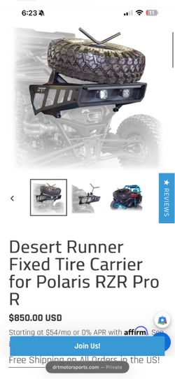 Pro R DRT Spare Tire Bumper Carrier