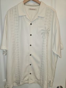 Tommy Bahama Silk Camp Shirt – Island Oasis Cream XL/TG! ☀️