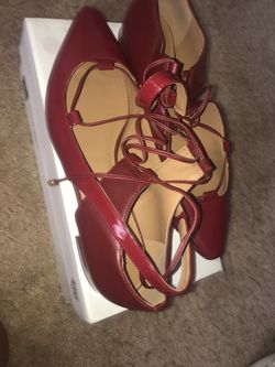 Burgundy Red Flat shoes (Size 8.5)
