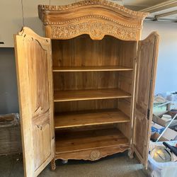 Beautiful Natural Wood Armoire