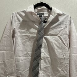 Used Kids Dress Bottom Front Shirt Van Heusen Large