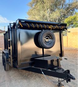 Brand New 12ft Long SCISSOR LIFT Hydraulic Dump Trailer FULLY LOADED 💪🏻