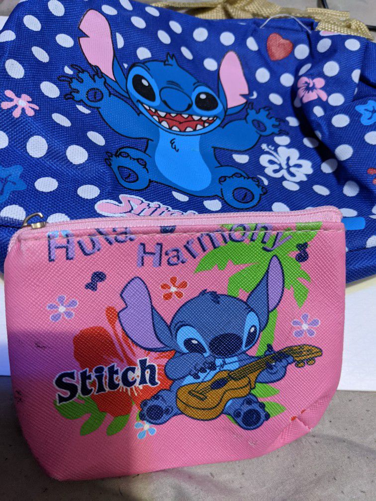 Disney's Stitch Lunchbox And Coin Purse