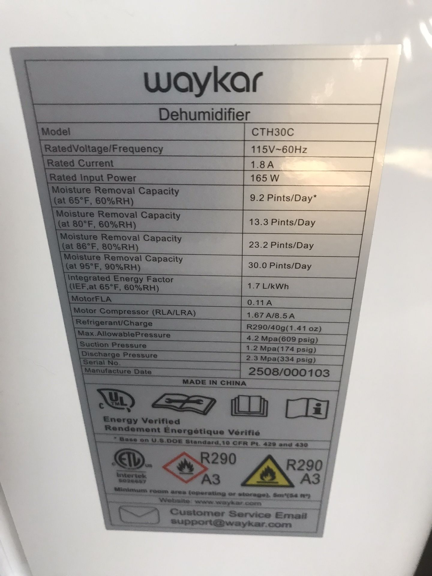 R W Flame Portable A/C