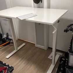 TROTTEN Desk sit/stand, white, 63x31 1/2 "