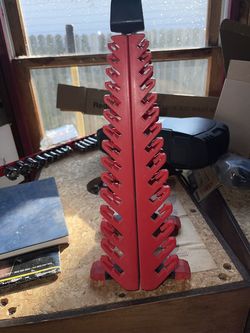 Ernst Manufacturing 5230 Wrench Tool Tower, 30 Wrench Tool Holder Red