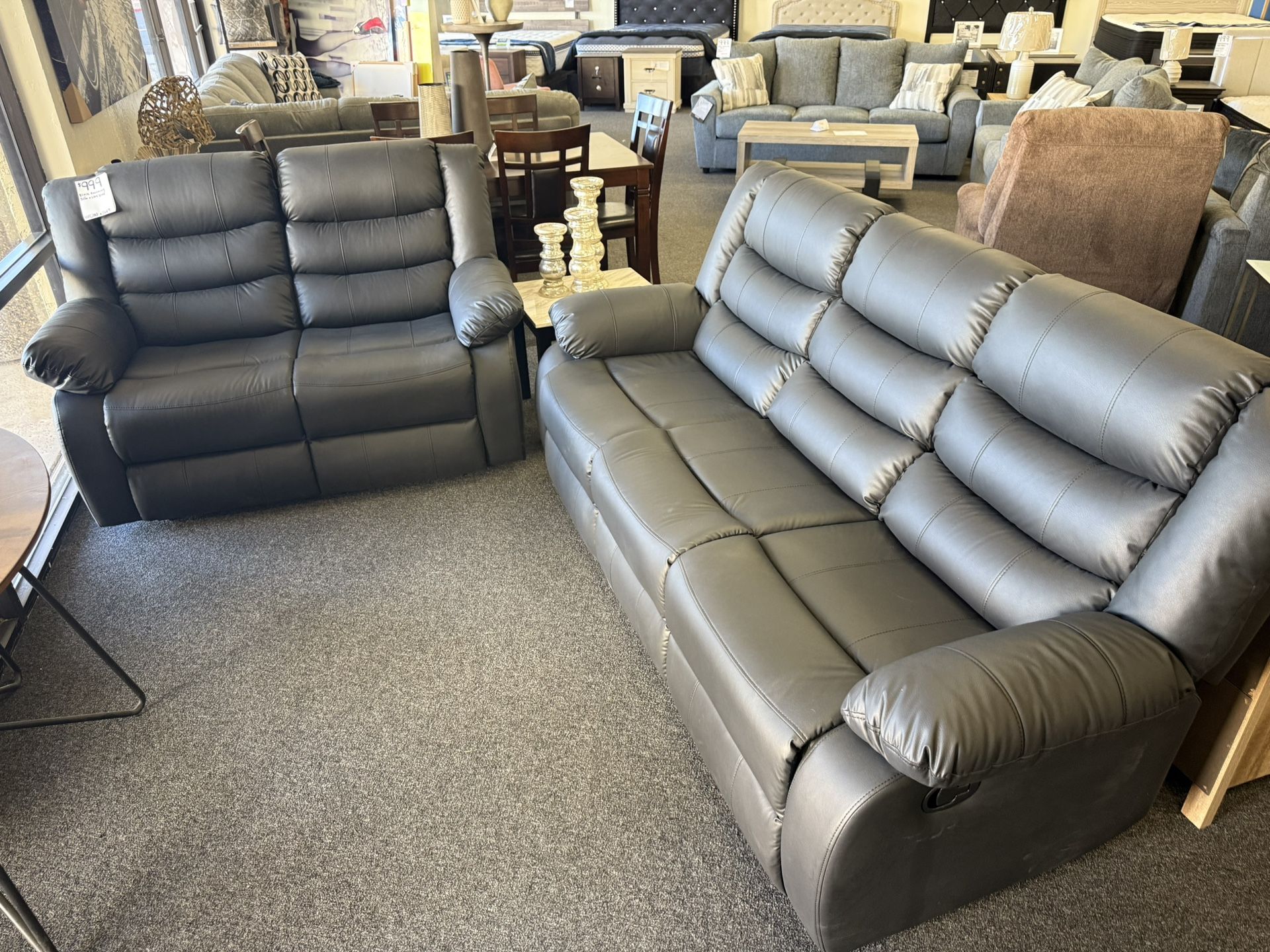 Black Reclining Sofa And Loveseat