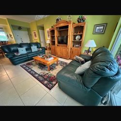 2 Leather Couch 6 Seating