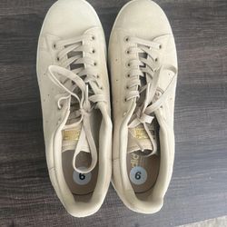 Adidas Stan Smith Allover Debossed Trefoils - Savanna