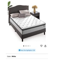 Queen Size Zinus 12” Hybrid Mattress – Like New