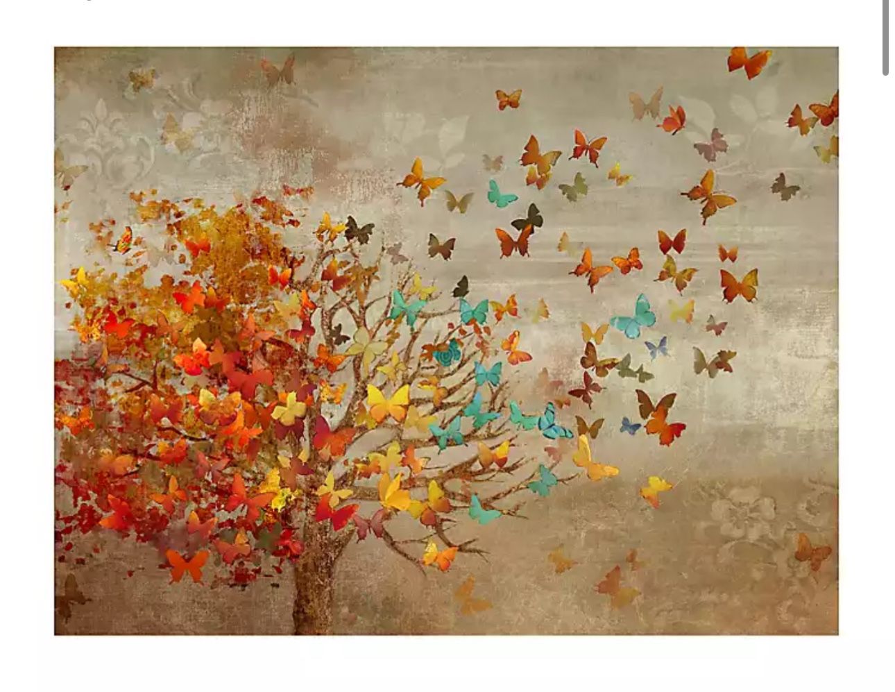Butterfly Tree Giclee Canvas Art Print, 40x30 in.