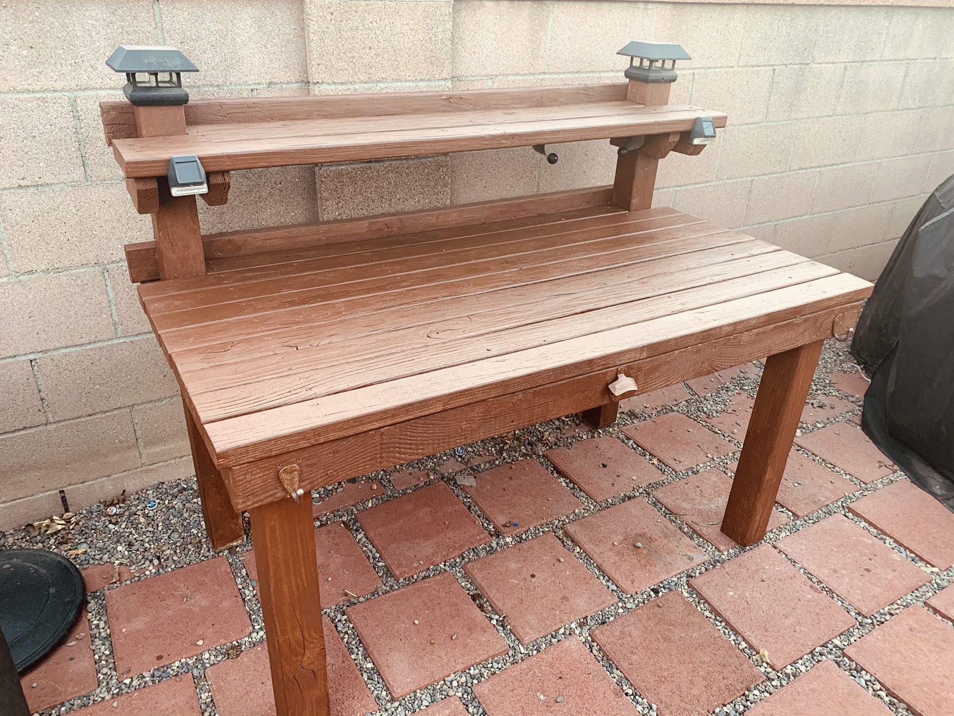 Outdoor Wooden Bench / bbq Table  