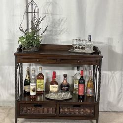 Rustic Multi-Purpose Console With Drawers * Shelves