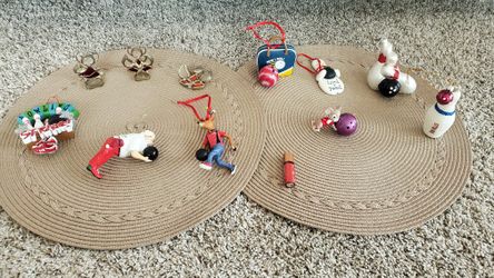 Vintage bowling ornament BUNDLE, all 11 for 1 price.
