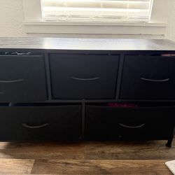 Fabric dresser 5 drawer