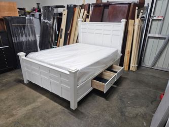 Queen bed and mattress