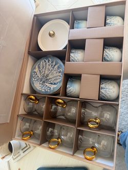 Turkish coffee and tea cups set