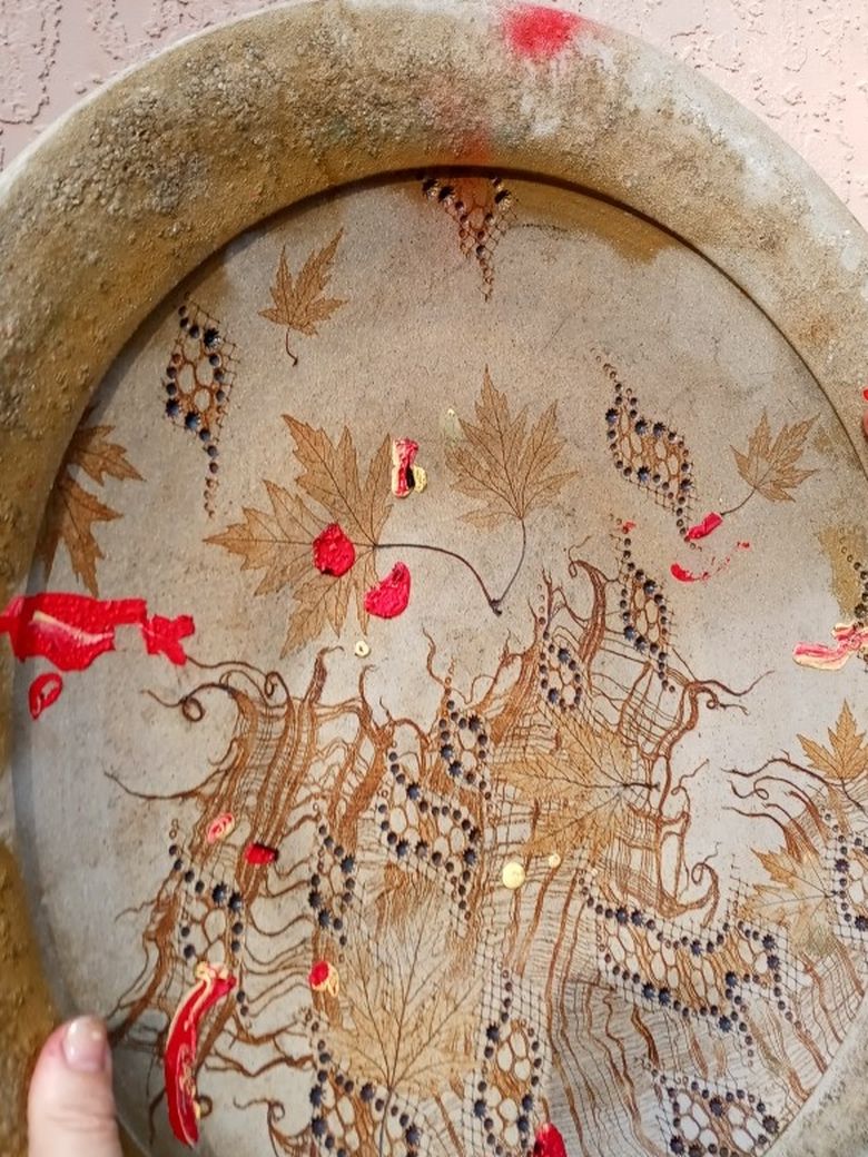 Hand Painted clay Plate