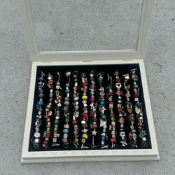 Vintage Pack of 12 Charm Bracelets Set 