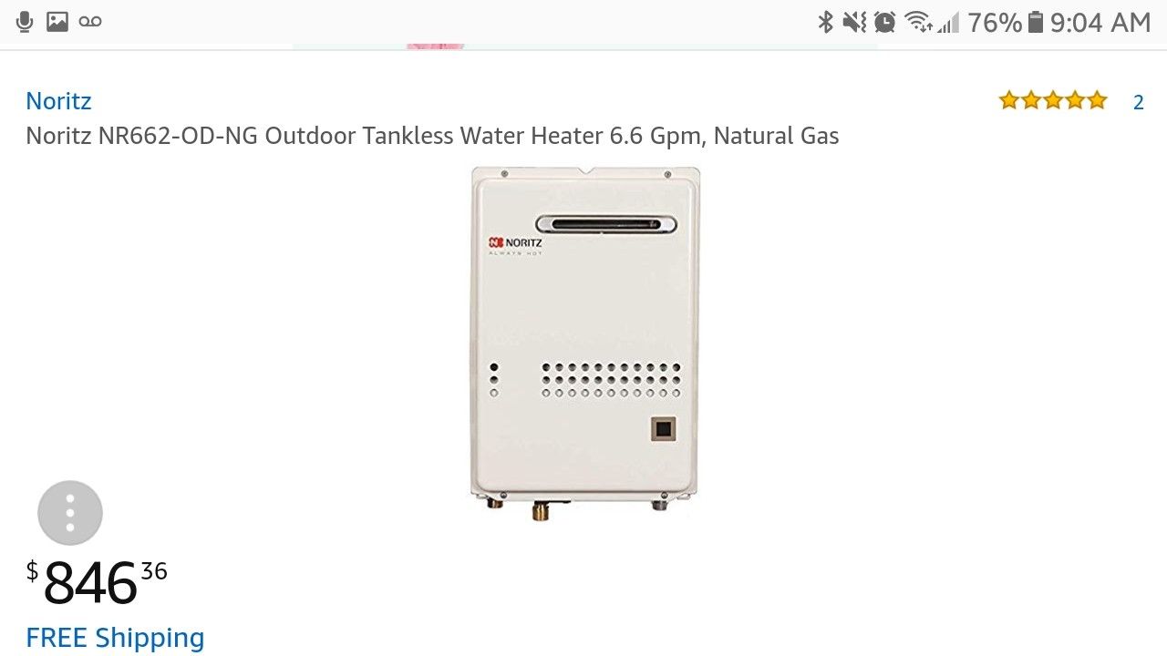 Noritz NR662-OD-NG Outdoor Tankless Water Heater, 6.6 GPM - Natural gas.  Brand new, in the box. Connections and filter included for Sale in  Claremont, CA - OfferUp