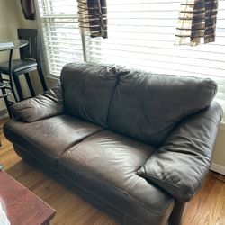 2 Leather Couches 