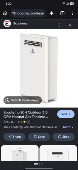 Eco temp 20h tankless water heate