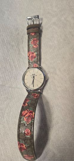 Coach Watch with Floral Strap