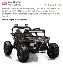 NEW- First Ride On 36V Kids Ride On UTV, 2-Seater