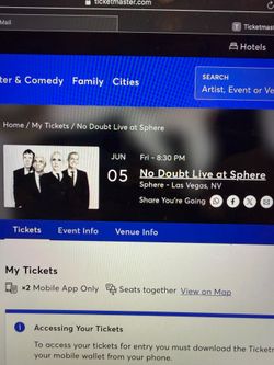 NO DOUBT TICKETS NEED TO SELL ASAP