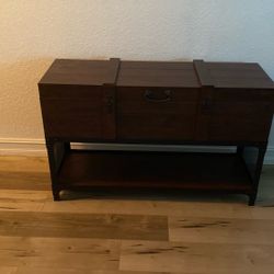 Rustic Brown Console Table w/storage