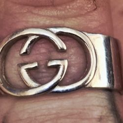 Gucci Sterling Silver Adjustable Ring - Unisex 