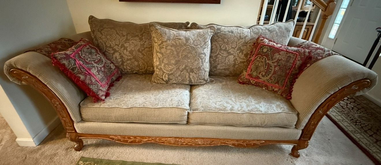 Elegant Matching Sofa And Loveseat Set