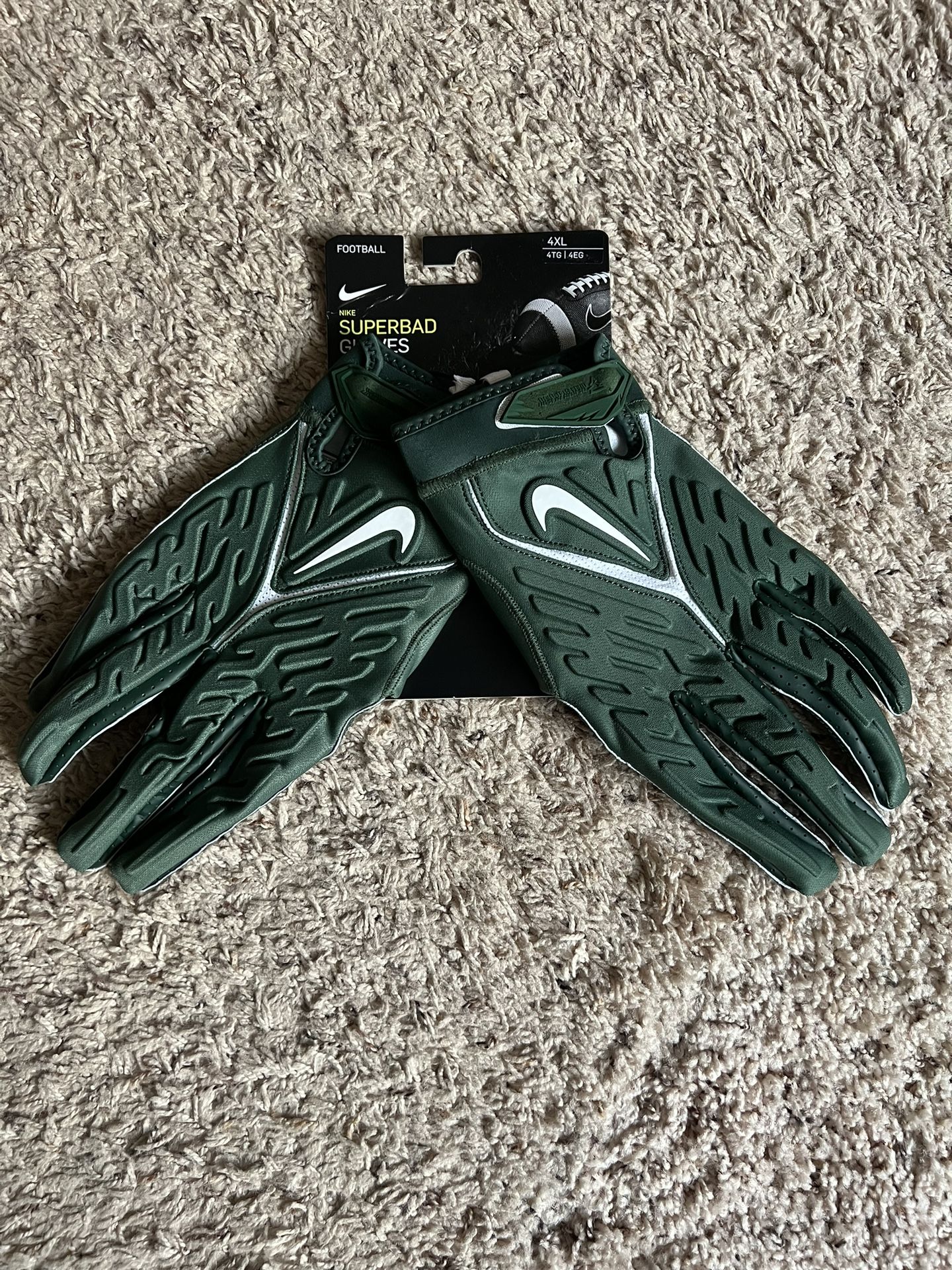 Nike Superbad Football Gloves 6.0 Green DM0053-360 Size 4XL for 