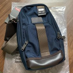 TUMl Blue Nylon Crossbody Sling Bag 