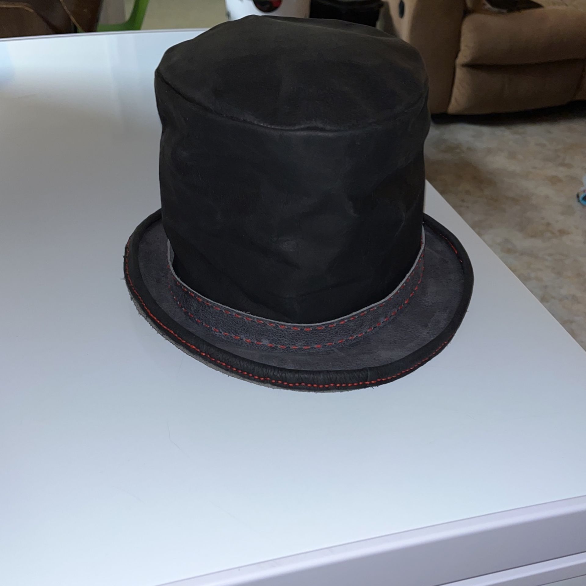 Leather Top Hat