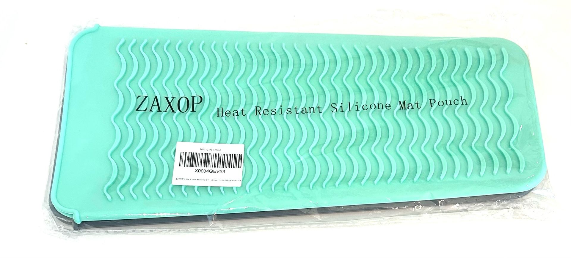 NEW! ZAXOP 2 Pcs Heat Resistant Silicone Mat Pouch for Straightener Curling Iron